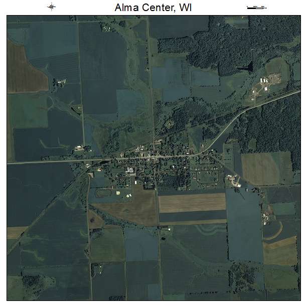 Alma Center, WI air photo map