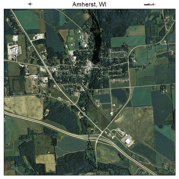 Amherst, WI air photo map