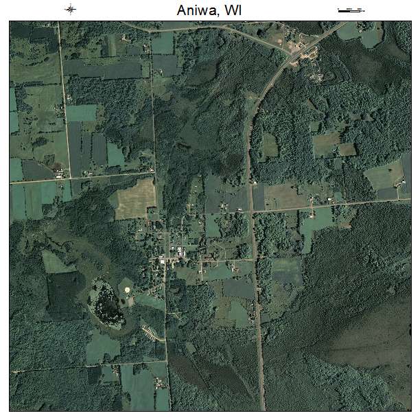 Aniwa, WI air photo map