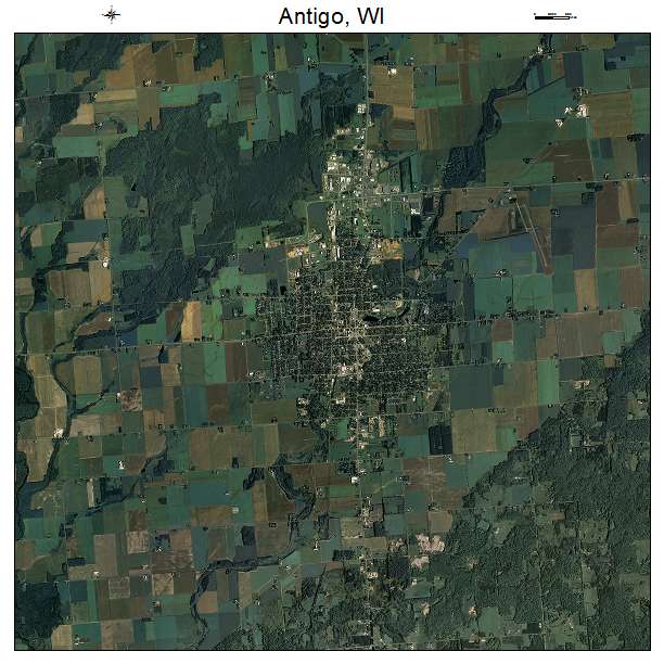 Antigo, WI air photo map