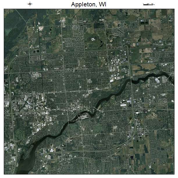 Appleton, WI air photo map