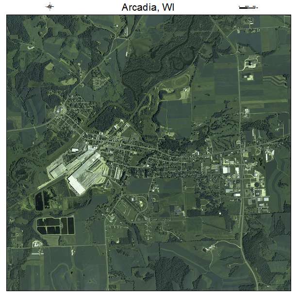 Arcadia, WI air photo map