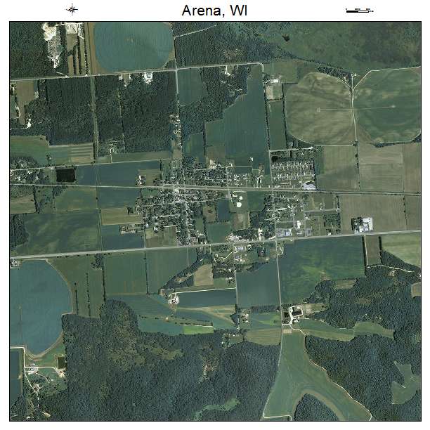 Arena, WI air photo map
