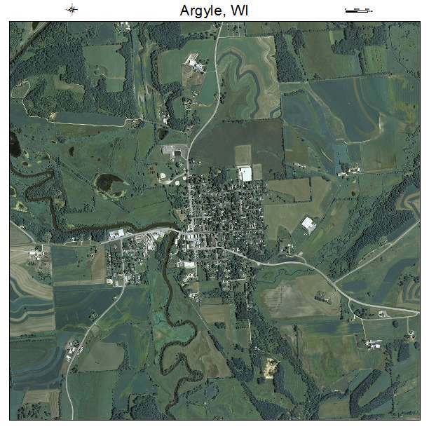 Argyle, WI air photo map