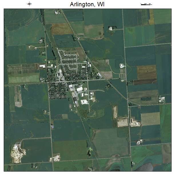 Arlington, WI air photo map