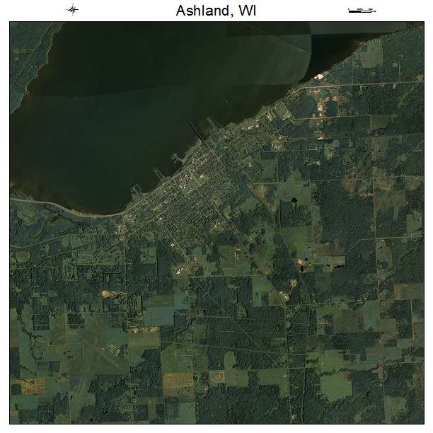 Ashland, WI air photo map