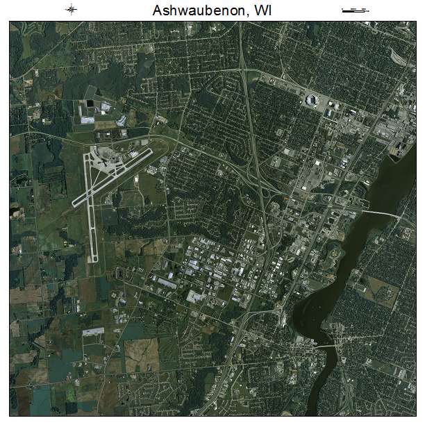 Ashwaubenon, WI air photo map