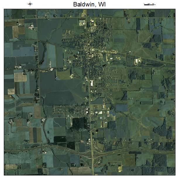 Baldwin, WI air photo map