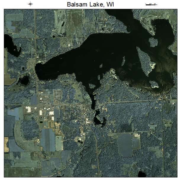Balsam Lake, WI air photo map