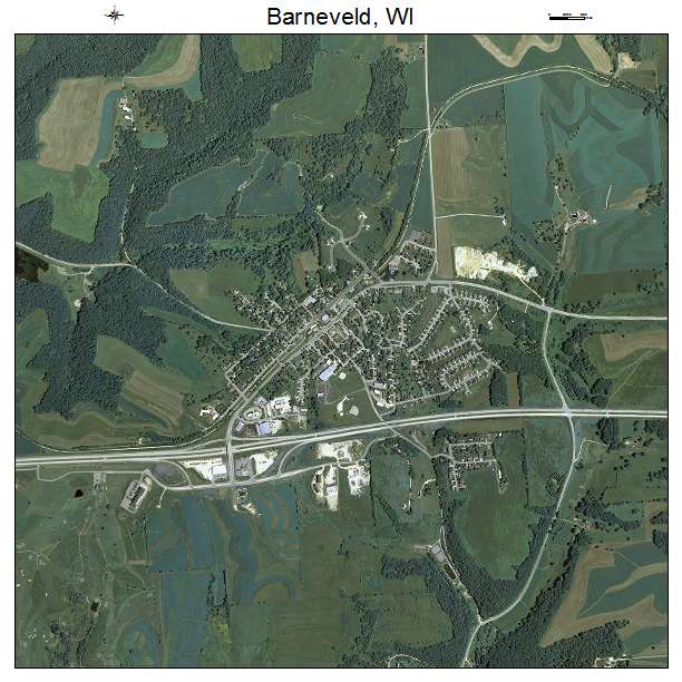 Barneveld, WI air photo map