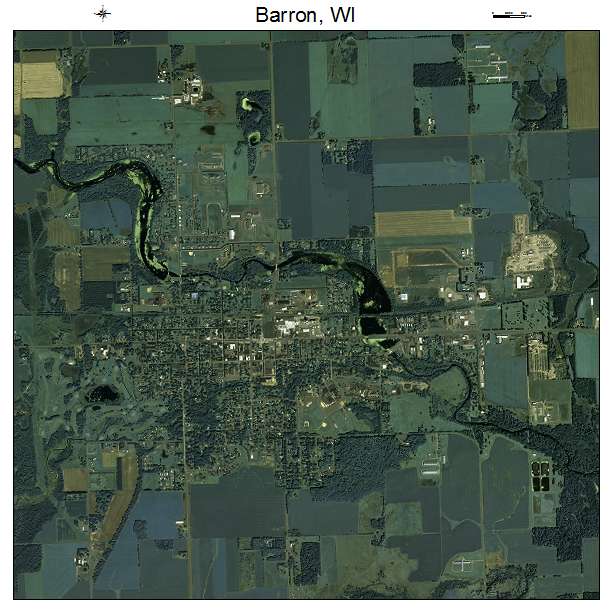 Barron, WI air photo map