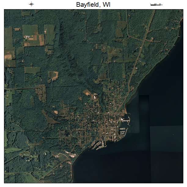 Bayfield, WI air photo map