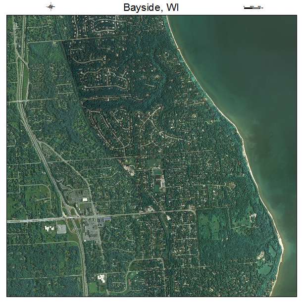 Bayside, WI air photo map