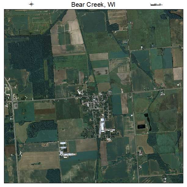 Bear Creek, WI air photo map