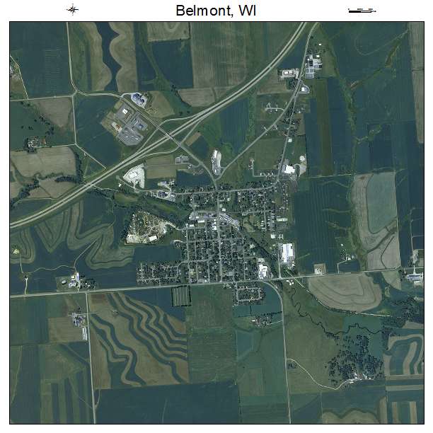 Belmont, WI air photo map