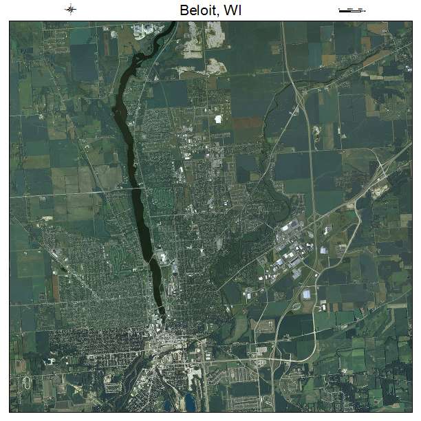 Beloit, WI air photo map