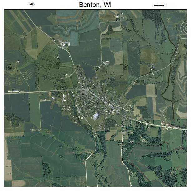 Benton, WI air photo map