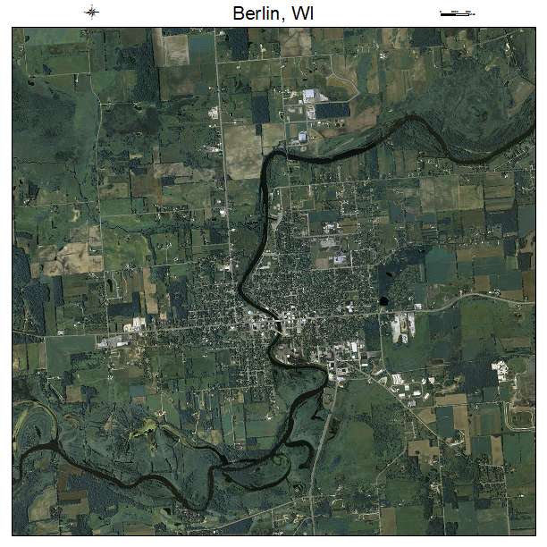 Berlin, WI air photo map