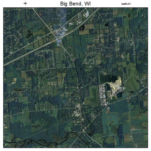 Big Bend, WI air photo map