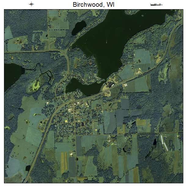 Birchwood, WI air photo map