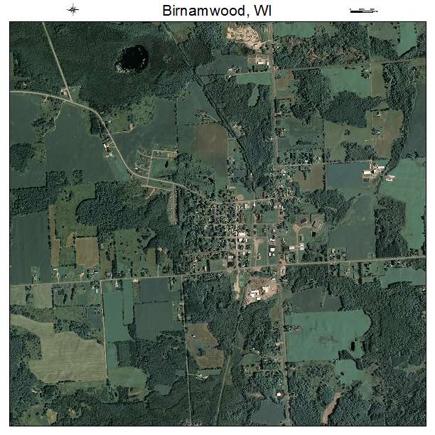 Birnamwood, WI air photo map