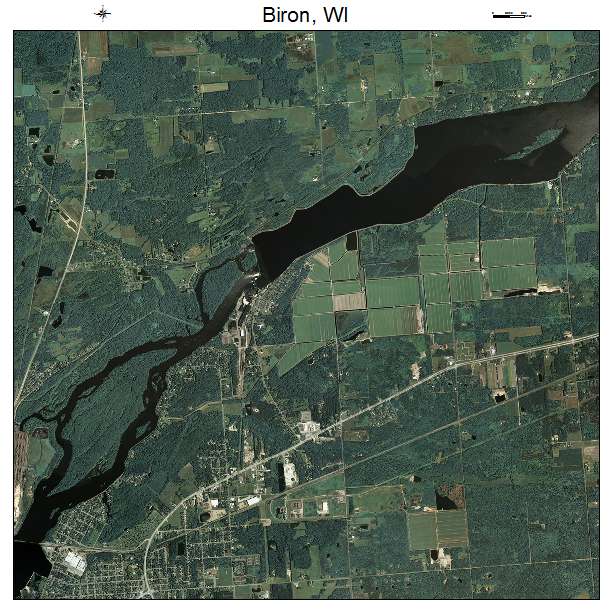 Biron, WI air photo map