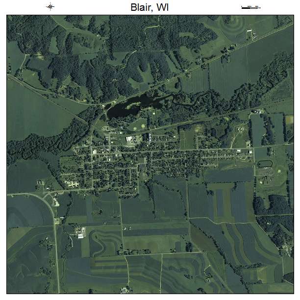 Blair, WI air photo map