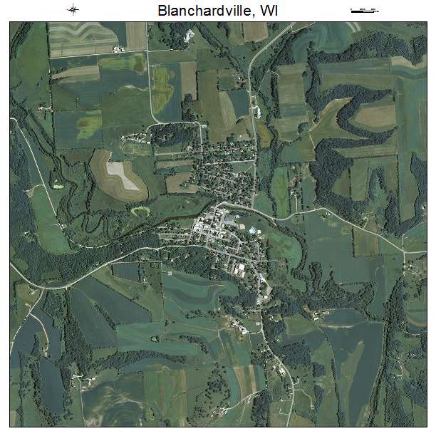 Blanchardville, WI air photo map