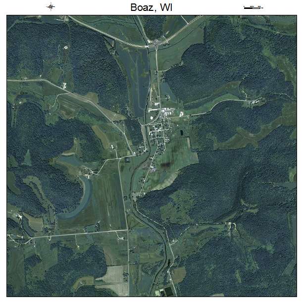 Boaz, WI air photo map