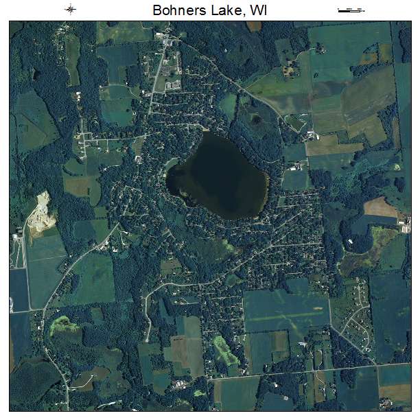 Bohners Lake, WI air photo map