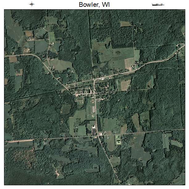 Bowler, WI air photo map