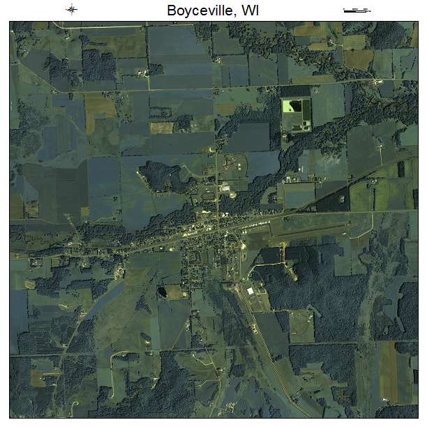 Boyceville, WI air photo map