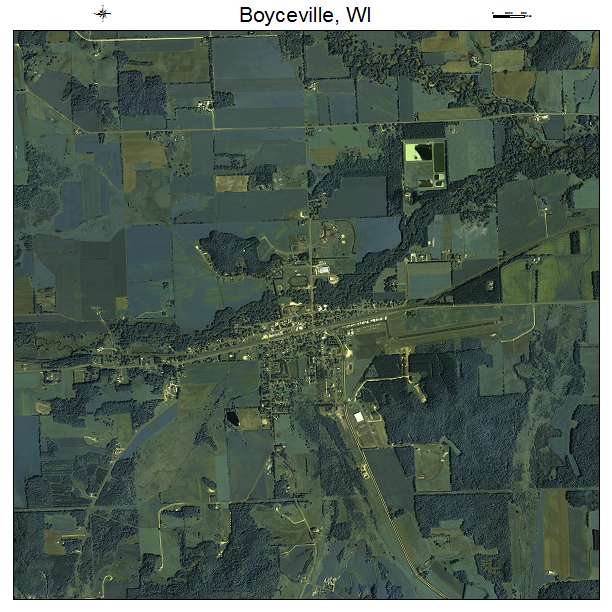 Aerial Photography Map of Boyceville, WI Wisconsin