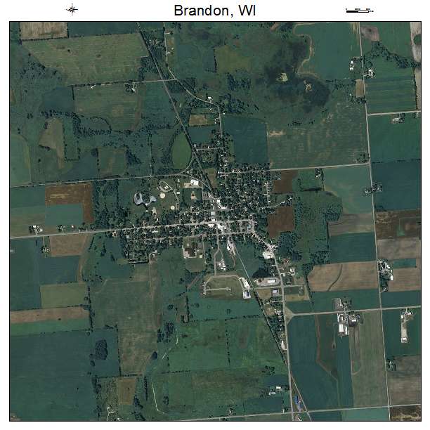 Brandon, WI air photo map