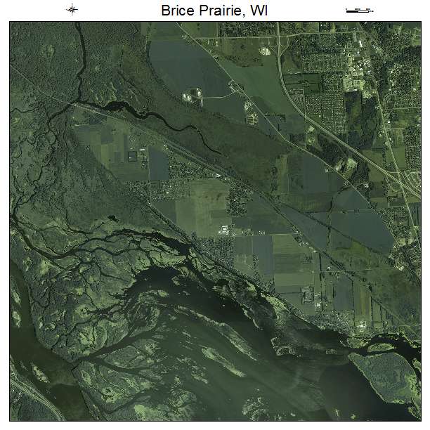 Brice Prairie, WI air photo map