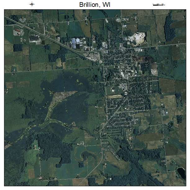 Brillion, WI air photo map