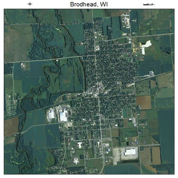 Brodhead, WI air photo map