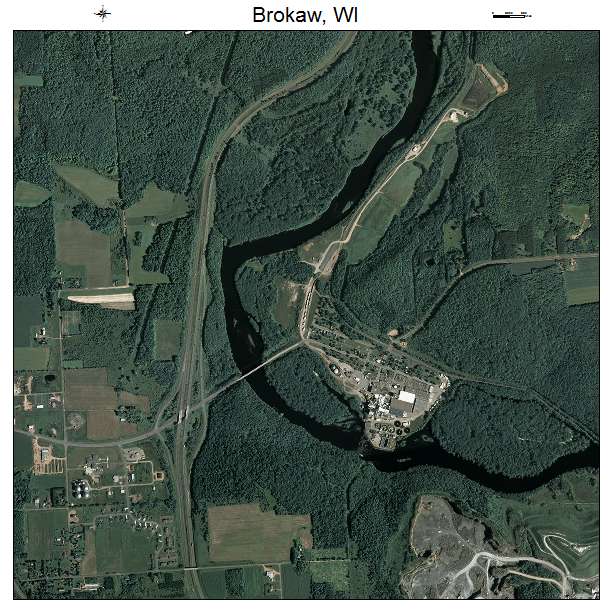 Brokaw, WI air photo map