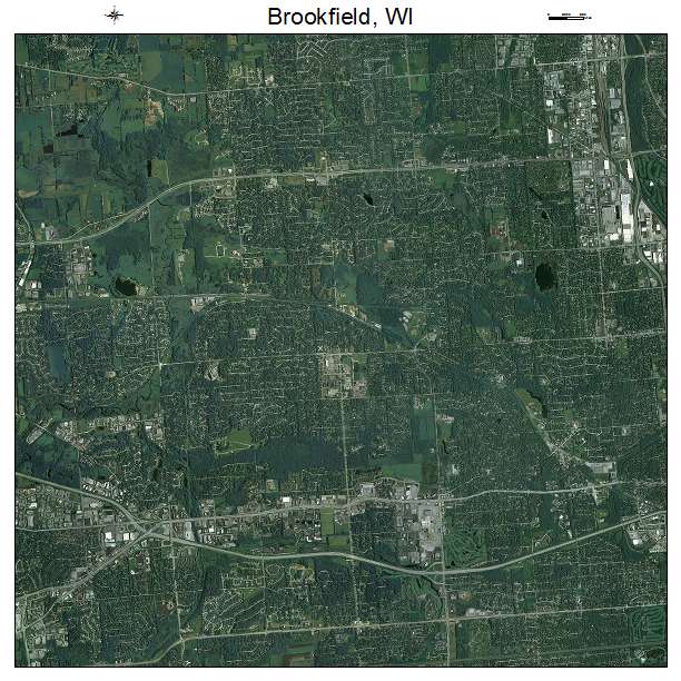 Brookfield, WI air photo map