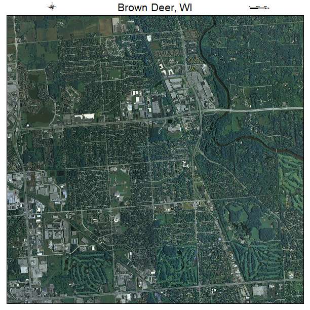Brown Deer, WI air photo map