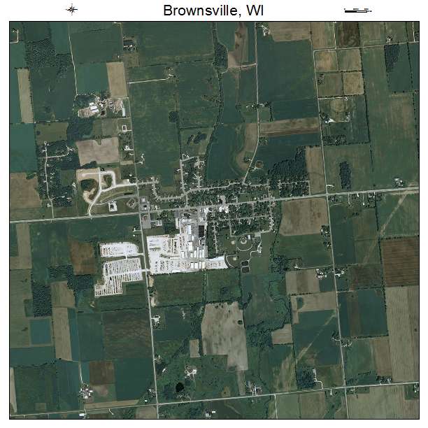 Brownsville, WI air photo map