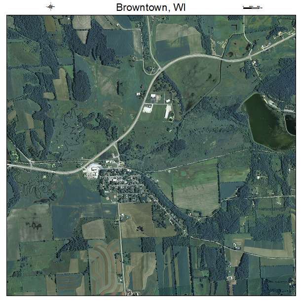 Browntown, WI air photo map