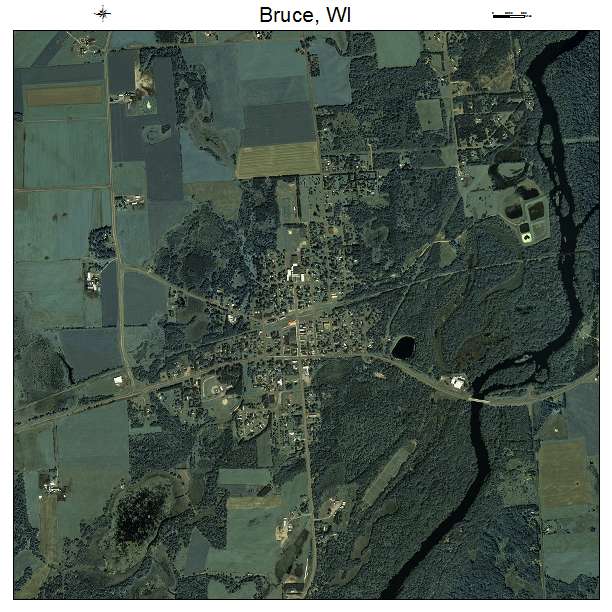 Bruce, WI air photo map