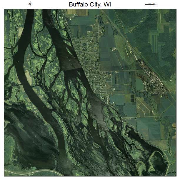 Buffalo City, WI air photo map