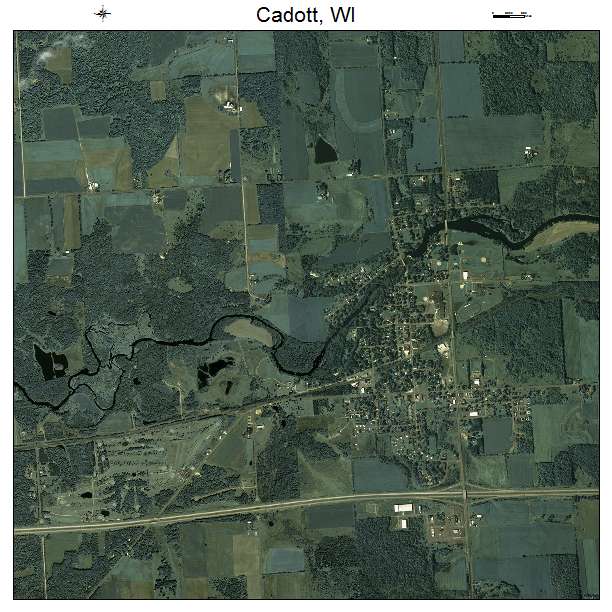 Cadott, WI air photo map