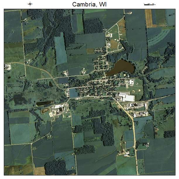 Cambria, WI air photo map
