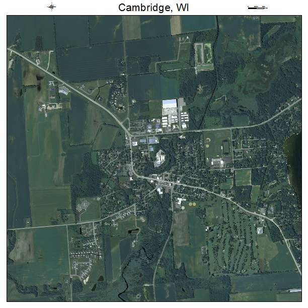 Cambridge, WI air photo map