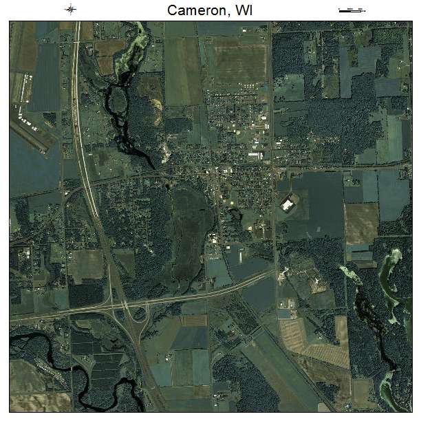 Cameron, WI air photo map