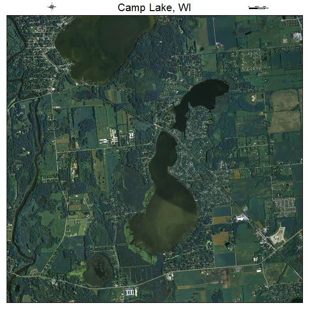 Camp Lake, WI air photo map