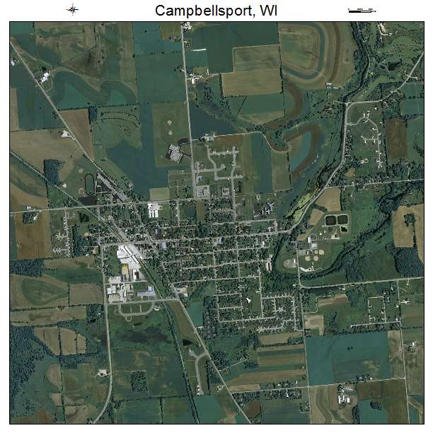 Campbellsport, WI air photo map